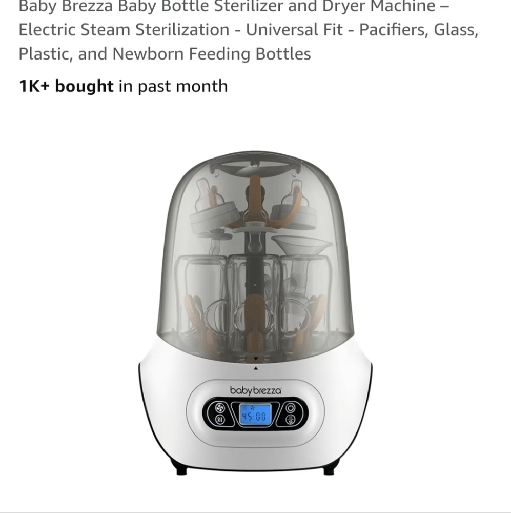 Baby Brezza White Bottle Sterilizer and Dryer